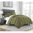 thumbnail image 1 of Chezmoi Collection Olive Green Down Alternative Comforter King - 3-Piece All Seasons Lightweight Comforter Set - Microfiber Comforter Duvet Insert with Corner Tabs, 1 of 6