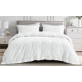 thumbnail image 1 of Chezmoi Collection Piers 3-Piece Cream White Distressed Velvet Duvet Cover Set King Size with Button Closure and 8 Corner Ties, Soft Washed Microfiber Reverse Comforter Cover, 1 of 9