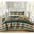 thumbnail image 1 of Chezmoi Collection Prescott 2-Piece Southwestern Multi-Color Teal Quilt Bedspread Set, Twin, 1 of 5