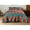 thumbnail image 1 of Chezmoi Collection Prescott 3-Piece Southwestern Multi-Color Red Quilt Bedspread Set, Full, 1 of 5