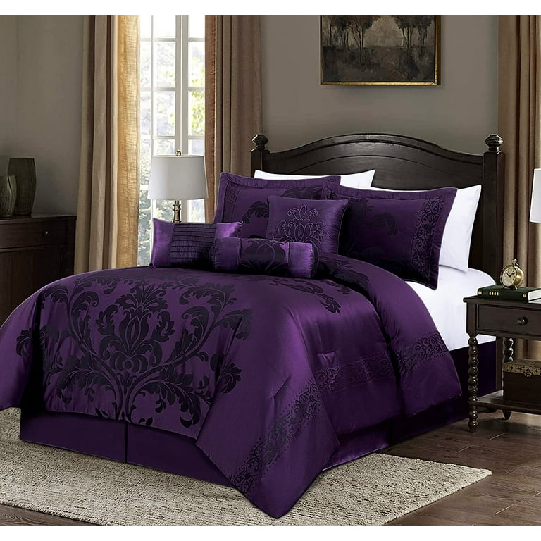 Chezmoi Collection Royal Luxury Jacquard Floral Comforter Set