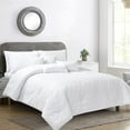 thumbnail image 1 of Chezmoi Collection Sara 7-Piece Textured Geometric Stripe Embroidery Comforter Set, 1 of 9
