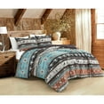 thumbnail image 1 of Chezmoi Collection Sawyer 3-Piece Southwestern Cowboys Rodeo Comforter Set, Multicolor Blue Brown Beige Clay Printed Washed Microfiber Bedding, Full, 1 of 6