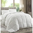 thumbnail image 1 of Chezmoi Collection All Season Oversized Queen Size Down Alternative Comforter - Plush Microfiber Fill - Box Stitch Quilted - Duvet Insert with Corner Tabs (Oversized Queen, White), 1 of 3