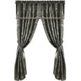 thumbnail image 1 of Chezmoi Collection Seville 4-Piece Jacquard Medallion Paisley Window Curtain Set, Blue Gold, 1 of 3