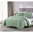 thumbnail image 1 of Chezmoi Collection Solid Sage Green Cotton Comforter Set Queen Size, 3-Piece Luxury Soft Breathable Smooth Cooling 250TC Cotton Twill Lightweight Bedding Comforter for All Season, 1 of 9