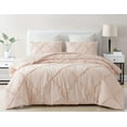 thumbnail image 1 of Chezmoi Collection Vivian 3-Piece Diamond Ruffle Trim Washed Microfiber Comforter Set, 1 of 7
