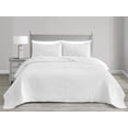 thumbnail image 1 of Chezmoi Collection Weaver White Bedspread Coverlet Set Crinkle Textured Zig Zag Bedding Cover Quilt Set 3-Piece King, 1 of 8