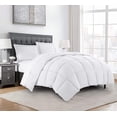 thumbnail image 1 of Chezmoi Collection White Down Alternative Comforter Twin - 2-Piece All Seasons Lightweight Comforter Set - Microfiber Comforter Duvet Insert with Corner Tabs, 1 of 8