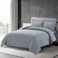 thumbnail image 1 of Chezmoi Collection Wilmer Waffle Weave Comforter Bedding Set, Twin, Gray, 2-Piece, 1 of 10