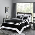 thumbnail image 1 of Chezmoi Collection Wyatt 7-Piece Full Bed in a Bag Comforter Set with Sheets Hotel Style Black/White Square Pattern Bedding Set, 1 of 8