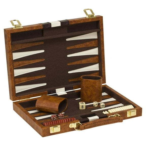 Chh 18" Brown & White Backgammon Set