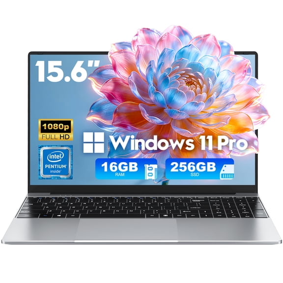 Chheart 2026 New 15.6 inch Laptop Computer,4425Y Processor(up to 1.7 GHz),16 GB,256GB SSD,Windows 11 Pro,Wifi 5 BT 4.2,Silver