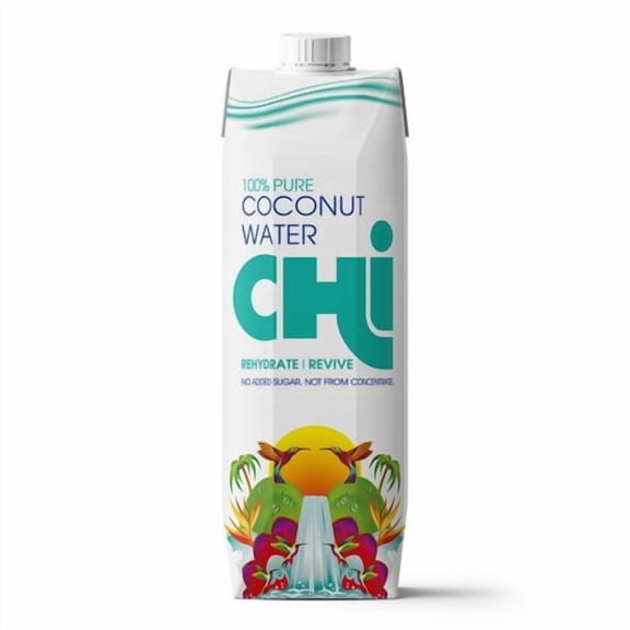 Chi 100% Pure Coconut Water 1L, British Import (Pack of 3)