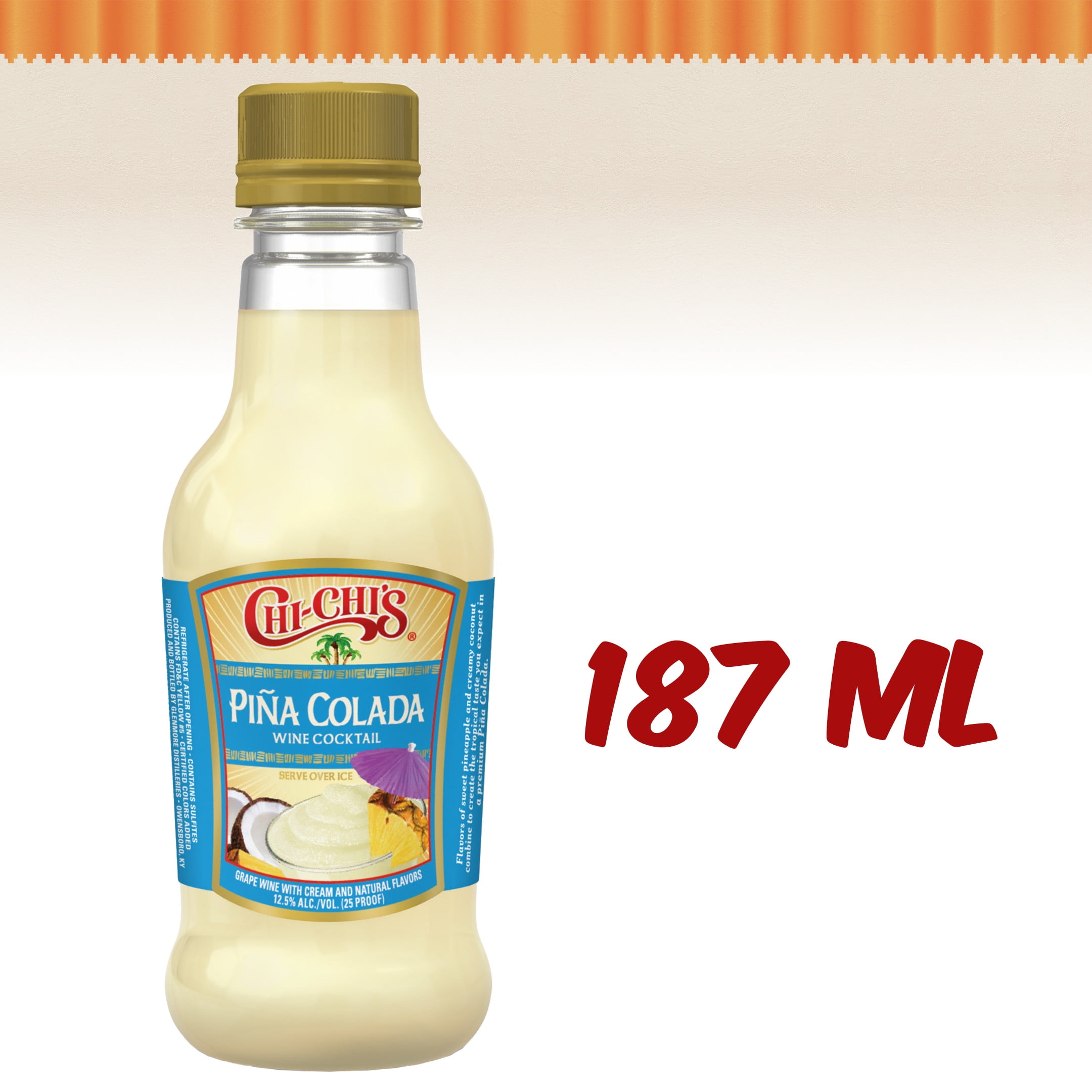Chi-Chi's Pina Colada Wine-Based Cocktail, Ready to Drink Alcohol, 187 ml