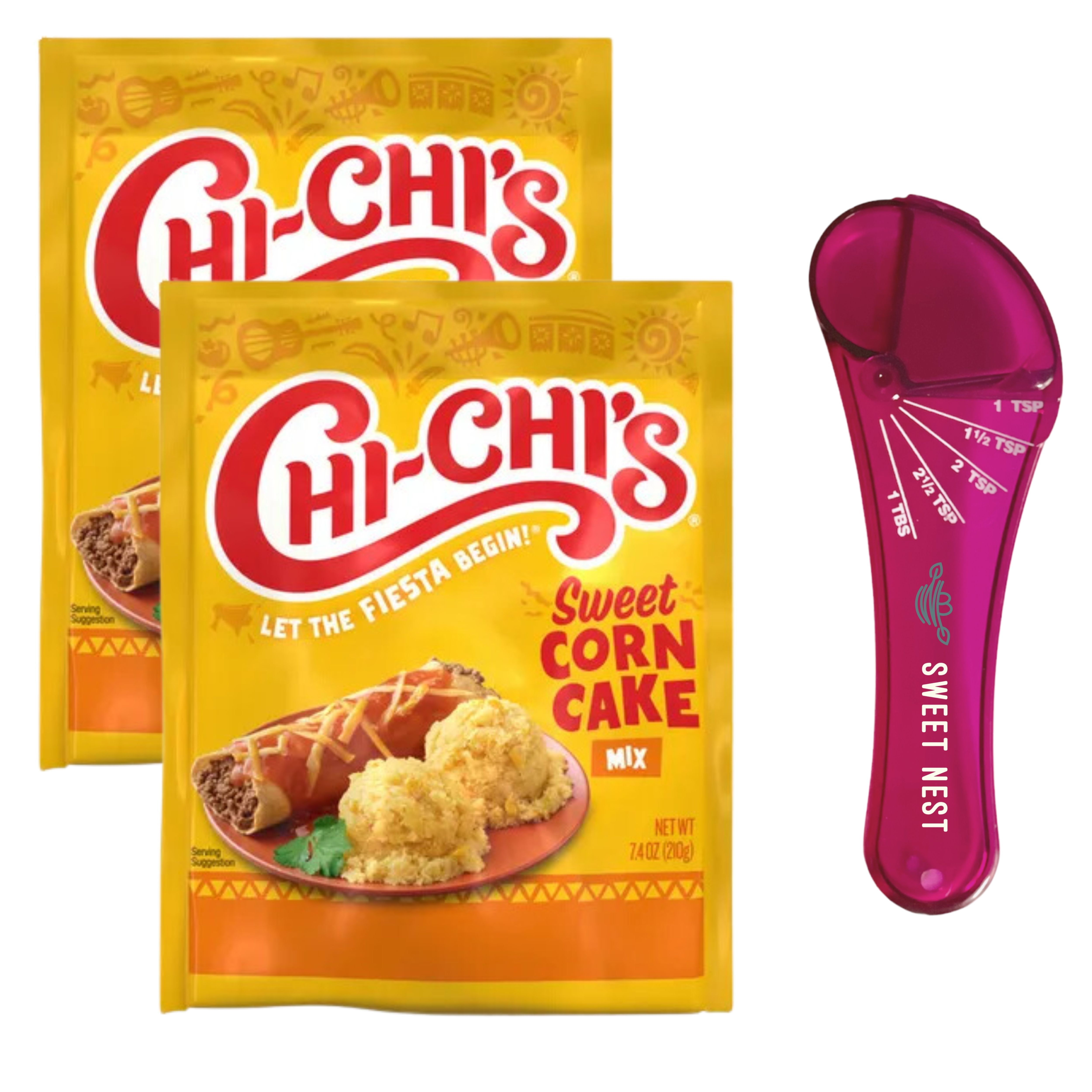 Chi Chi's Sweet Corn Cake Mix (Pack of 2) with Sweet Nest Adjustable ...