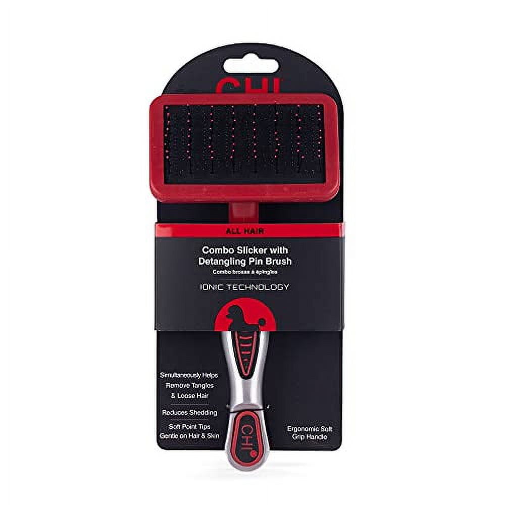 Chi Combo Slicker With Detangling Pin Dog Brush Black red Size One Walmart