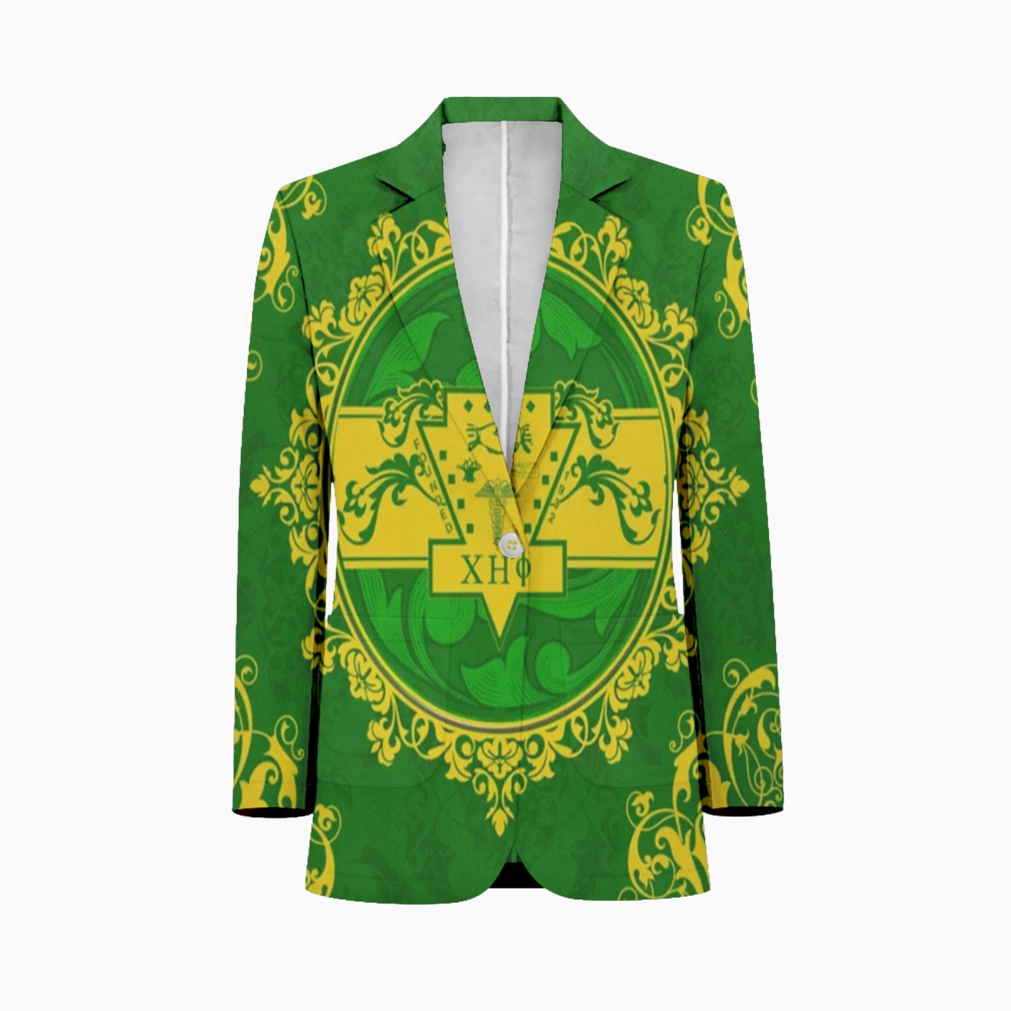 Chi Eta Phi Sorority Pattern Mens Suits Shawl Collar Slim Fit Suit Mens ...