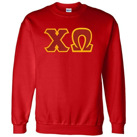 Chi Omega Lettered Crewneck 3X-Large Red