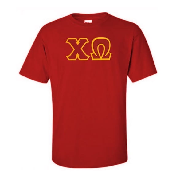 Chi Omega Lettered Tee 4X-Large Red