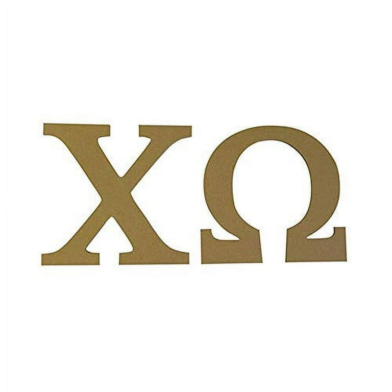 Chi Omega Sorority 7.5 Inch Unfinished Wood Wooden Letter Set chi