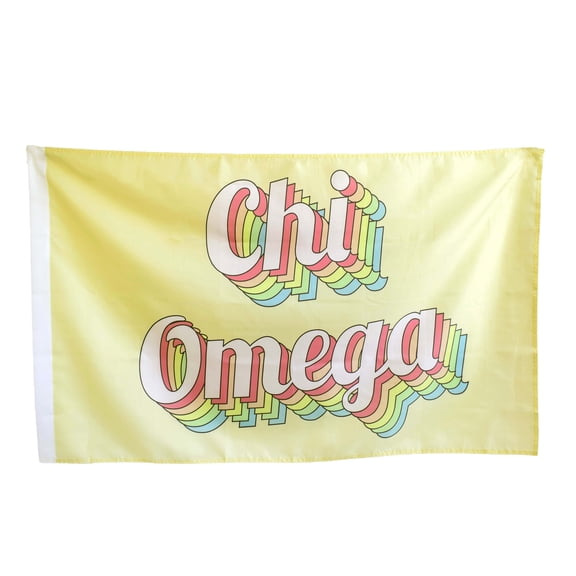 Sorority Shop Chi Omega - Sorority Name Flag (Retro Design)