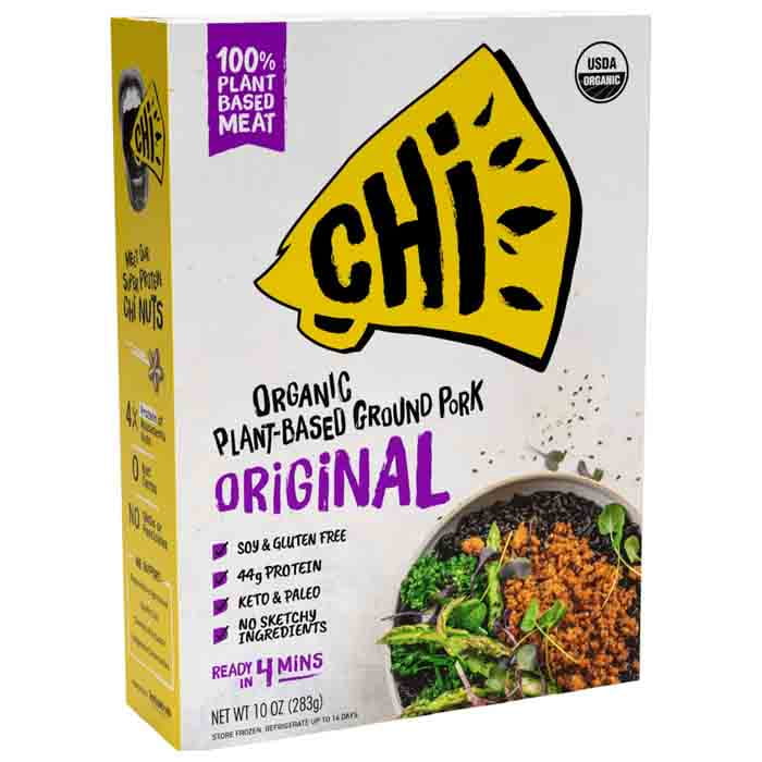 Chi Organic PlantBased Ground Pork, 10oz Multiple Flavors