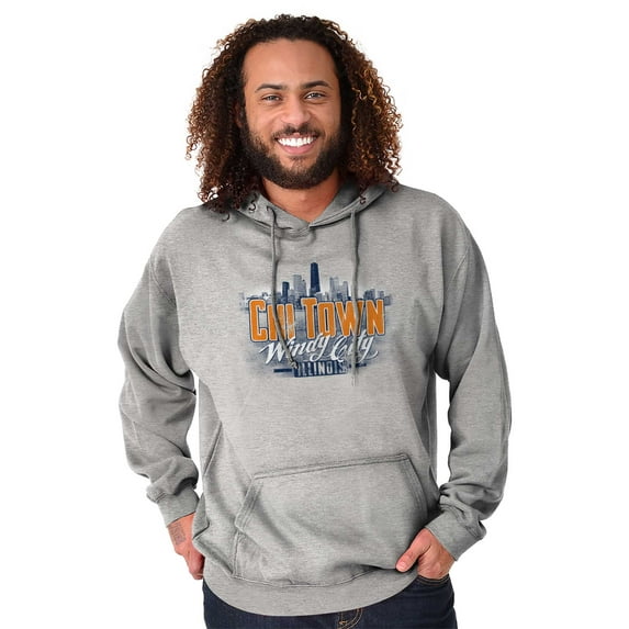 Chi Town Chicago Windy City Pride IL Unisex Plus Fleece Graphic Hoodie Brisco Brands 2X