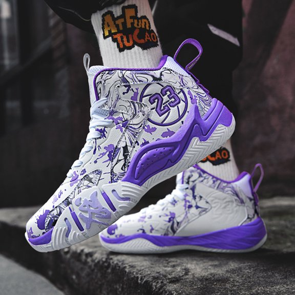 ChiVerve High Top Mens Basketball Shoes Streetball Master Breathable Outdoor Sneakers Cushioning Shoes for Fitness