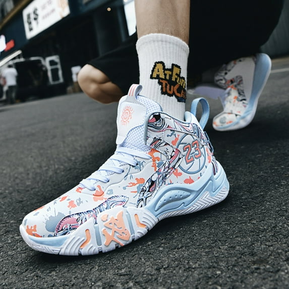 ChiVerve High Top Mens Basketball Shoes Streetball Master Breathable Outdoor Sneakers Cushioning Shoes for Fitness