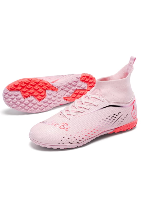 Men's High Tops Soccer Shoes,Lace-Up Athletic Football Cleats Lightweight Indoor/Outdoor TF AG Turf Training Soccer Cleats Sneaker