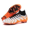 thumbnail image 1 of ChiVerve Men's High Tops Soccer Shoes,Lace-Up Athletic Football Cleats Lightweight Indoor/Outdoor TF AG Turf Training Soccer Cleats Sneaker, 1 of 12