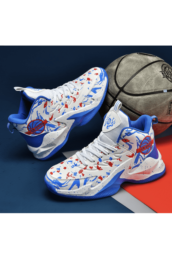 Mens Basketball Shoes Breathable Indoor Athletic Shoes Youth Outdoor Fashion Sneakers Comfortable Basketball Shoes for Boys