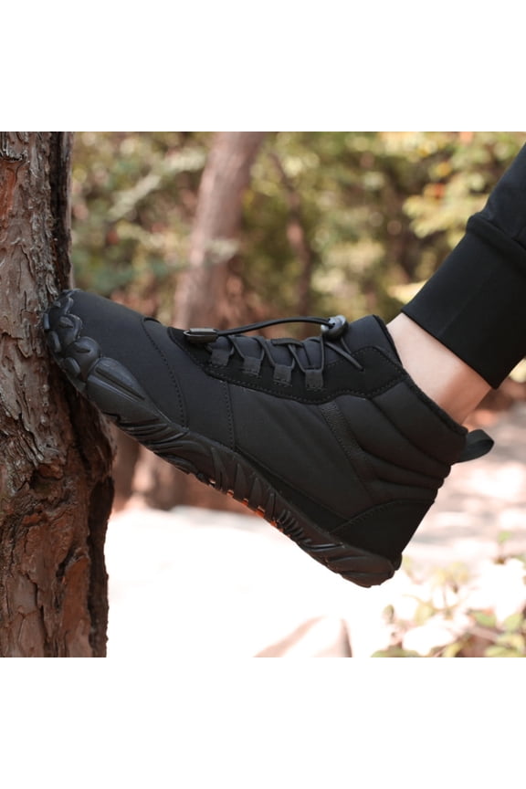 Non-slip & waterproof winter barefoot shoes Walking,Winter Hike Barefoot Boots, Hiking Boots For Women Men (Unisex)
