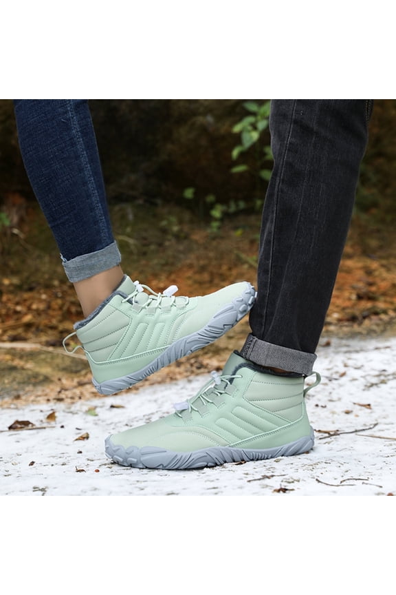 Non-slip & waterproof winter barefoot shoes Walking,Winter Hike Barefoot Boots, Hiking Boots For Women Men (Unisex)