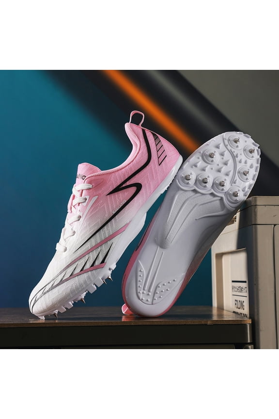 Track and Field Shoes Men Women Kids Spikes Sneakers Full-Length Carbon Plate Track Race Jumping Sneakers Girls Professional Running Tarck Spikes Shoes Boys
