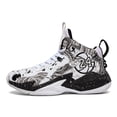thumbnail image 1 of ChiVerve Youth Basketball Shoes - Breathable Athletic Sneakers for Boys Girls Teens | White Black, 10 Men, 1 of 6