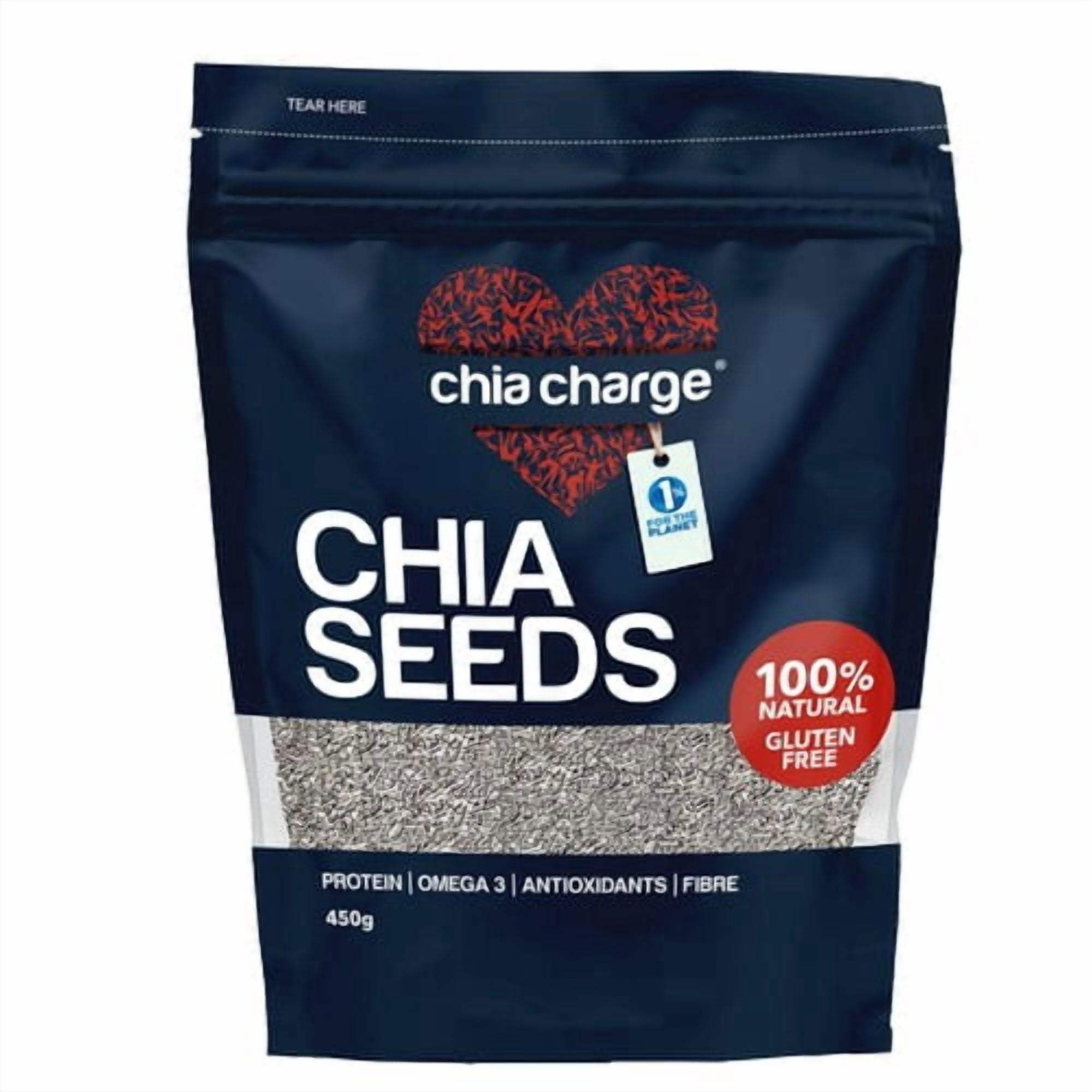 Chia Charge Chia Seeds 450g, British Import (Pack of 3)