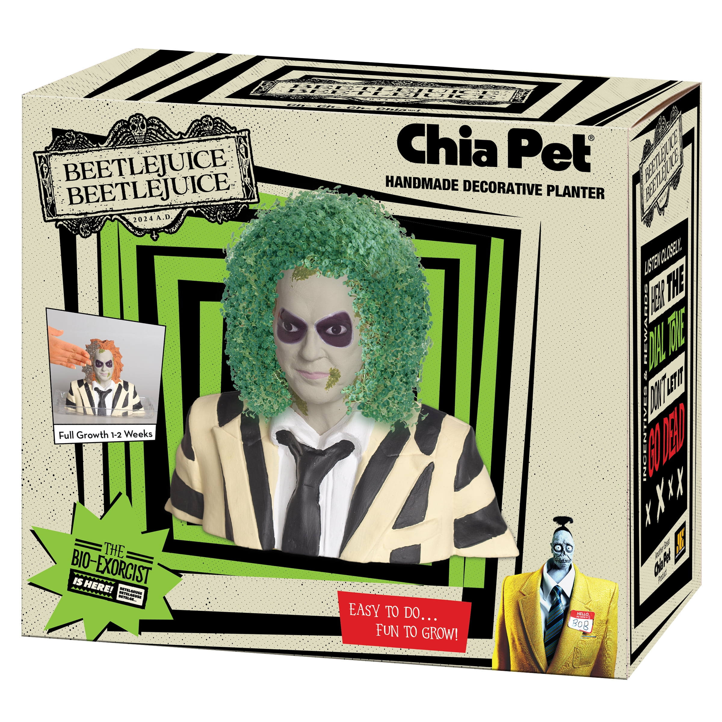 Chia Pet Beetlejuice - Hnadmade Decorative Terracotta Planter