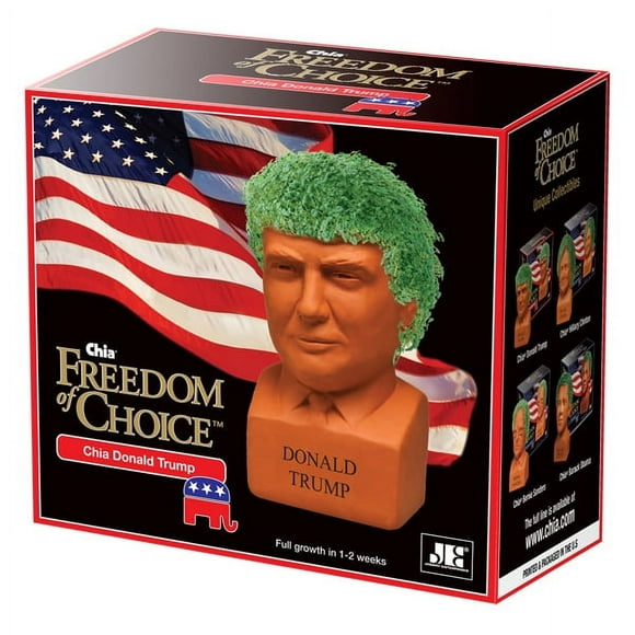 Chia Pet Donald Trump Freedom of Choice - Decorative Pot Easy to Do Fun to Grow Chia Seeds Novelty Gift