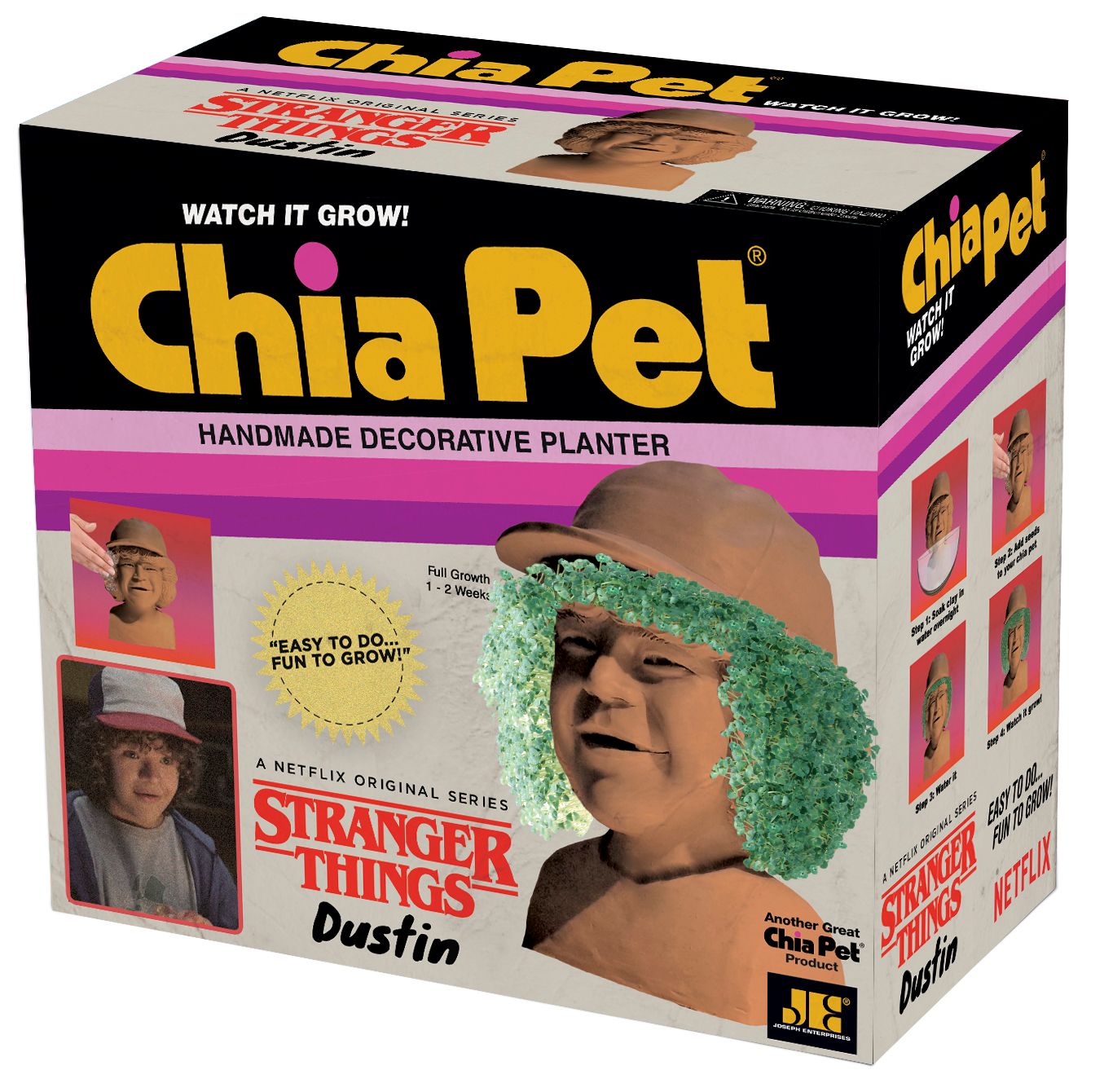 Chia Pet Dustin (Stranger Things) - Decorative Pot Easy to Do Fun to Grow Chia Seeds - image 1 of 9