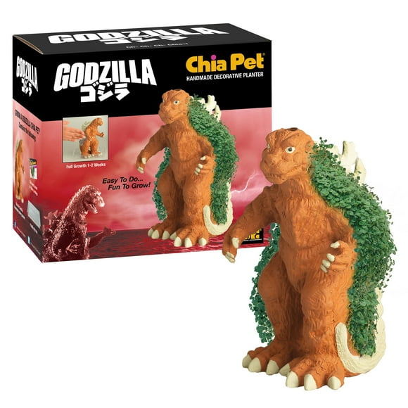 Chia Pet Godzilla with Seed Pack, AIS1Decorative Pottery Planter, Easy to Do and Fun to Grow, Novelty Gift, Perfect for Any Occasion