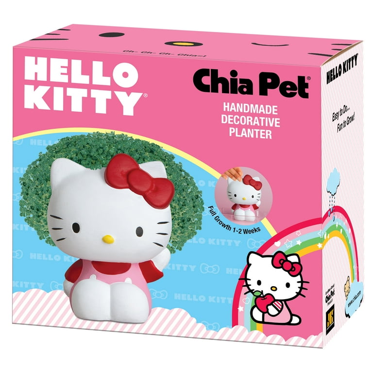 Chia Pet Hello Kitty - Fun Indoor Cat Toy Planter with Chia Seeds
