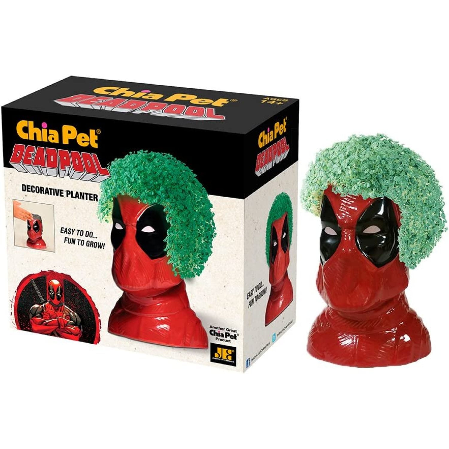 Chia Pet Marvel Deadpool with Seed Pack, Decorative Pottery Planter