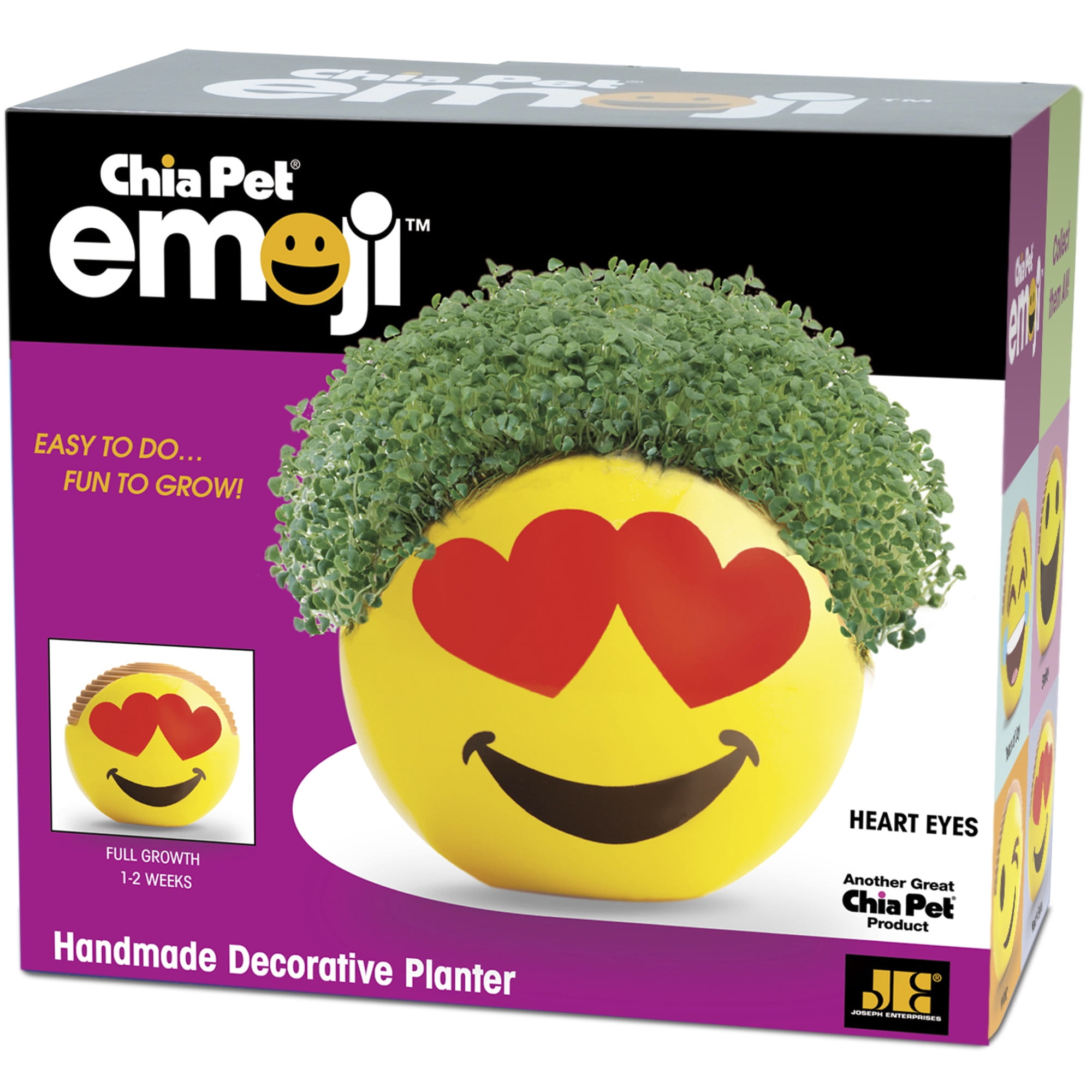 Chia Pet Planter Emoji Heart Eyes Indoor Flower Planters Pots