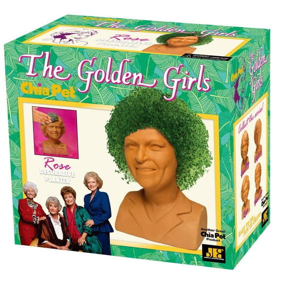 Chia Pet Rose (The Golden Girls) - Decorative Pot Easy to Do Fun to Grow Chia Seeds