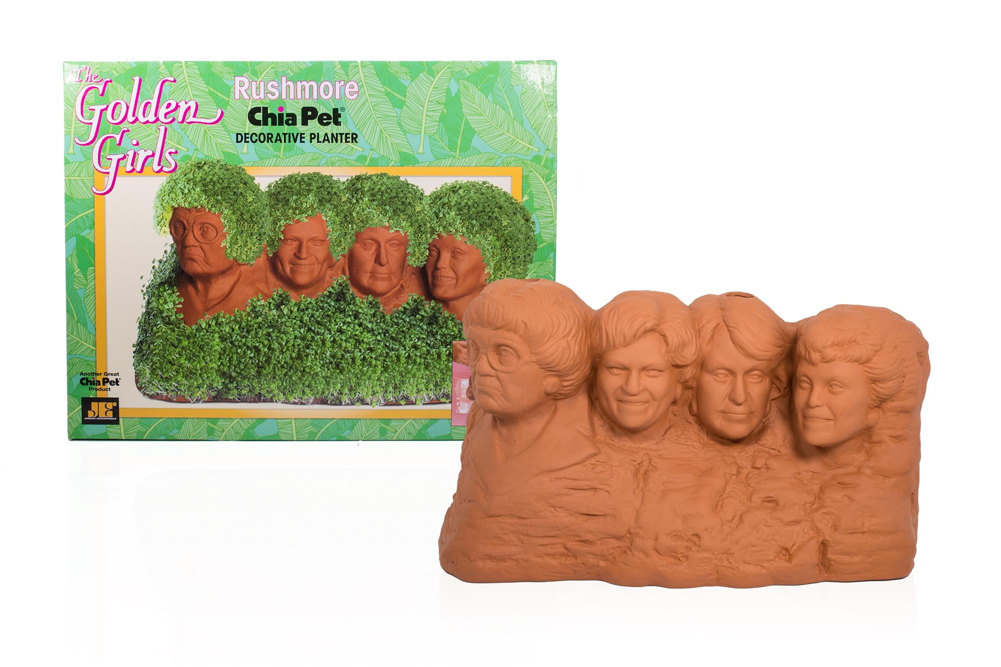 JOSEPH ENTERPRISE Chia Pet The Golden Girls Rushmore - Decorative Pot Easy to Do Fun to Grow Chia Seeds Novelty Gift