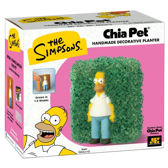 (2 pack) Homer Simpson Chia Pet Handmade Decorative Planter by JEI