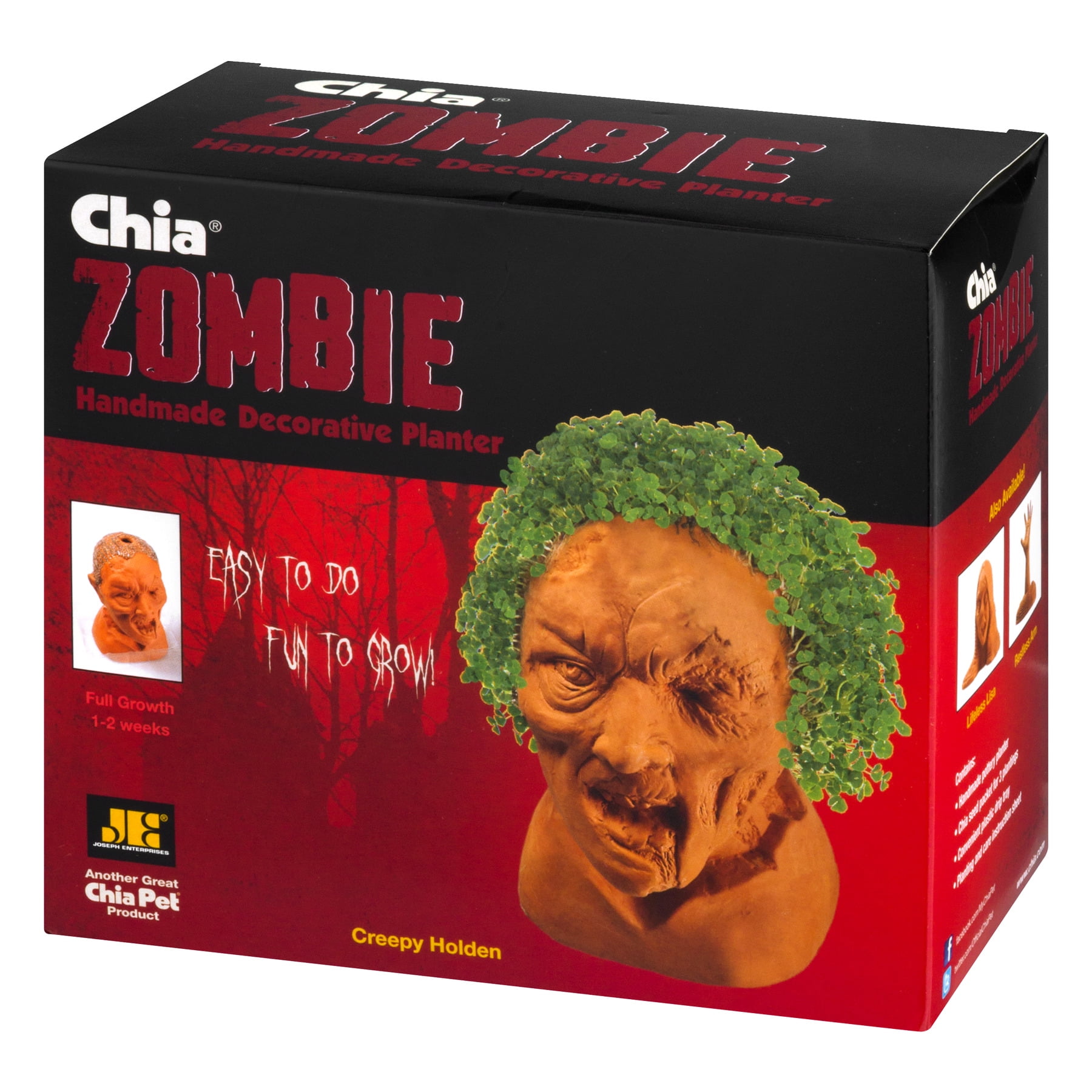 Chia Pet Zombie Creepy Holden - Decorative Pot Easy to Do Fun to Grow Chia Seeds