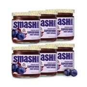 Chia Smash Concord Grape Jam, No Sugar Added, Low-Calorie, Vegan (6 Jars)